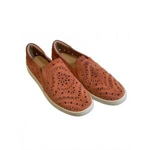 UGG Cas Perforated Slip-On Suede Women's Coral Orange Size W9 #1092514 EUC! $120